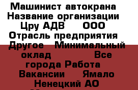 Машинист автокрана › Название организации ­ Цру АДВ777, ООО › Отрасль предприятия ­ Другое › Минимальный оклад ­ 55 000 - Все города Работа » Вакансии   . Ямало-Ненецкий АО,Муравленко г.